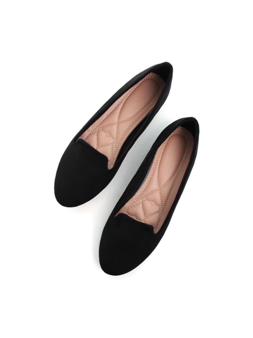 Amazon Black Suede Women's Round Toe Slip-On Loafers